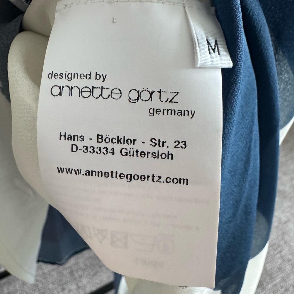 Annette Gortz 100% Silk Blouse - Picture 9 of 9